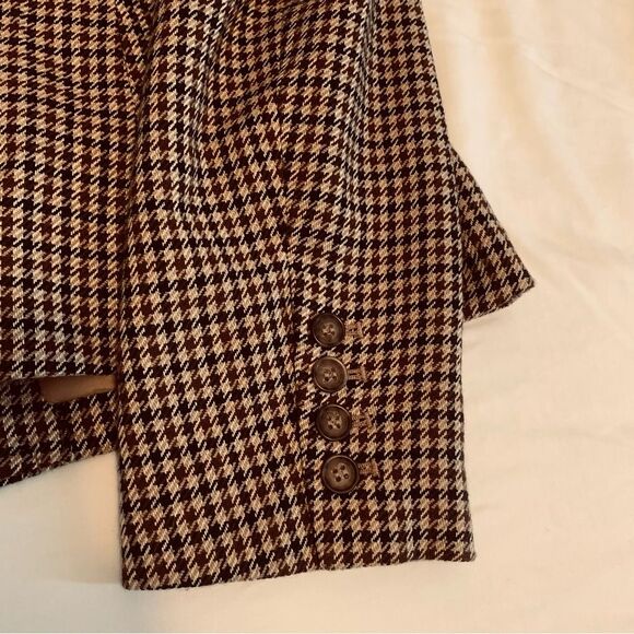 Lane Bryant Houndstooth Blazer Black and Tan with Embellished Collar Sz 16 - Picture 4 of 10